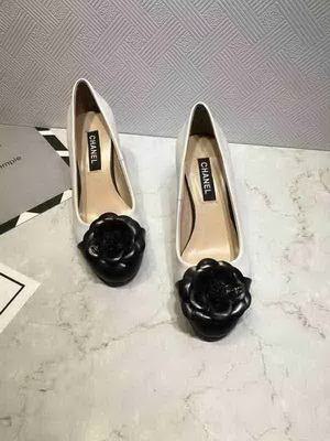 CHANEL Shallow mouth Block heel Shoes Women--025